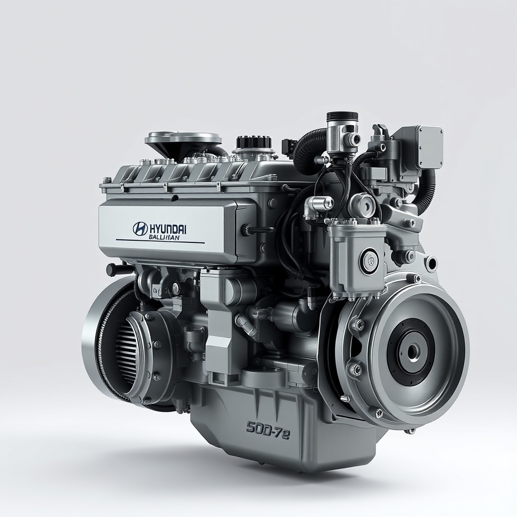Hyundai 50D-7E motor bölümü