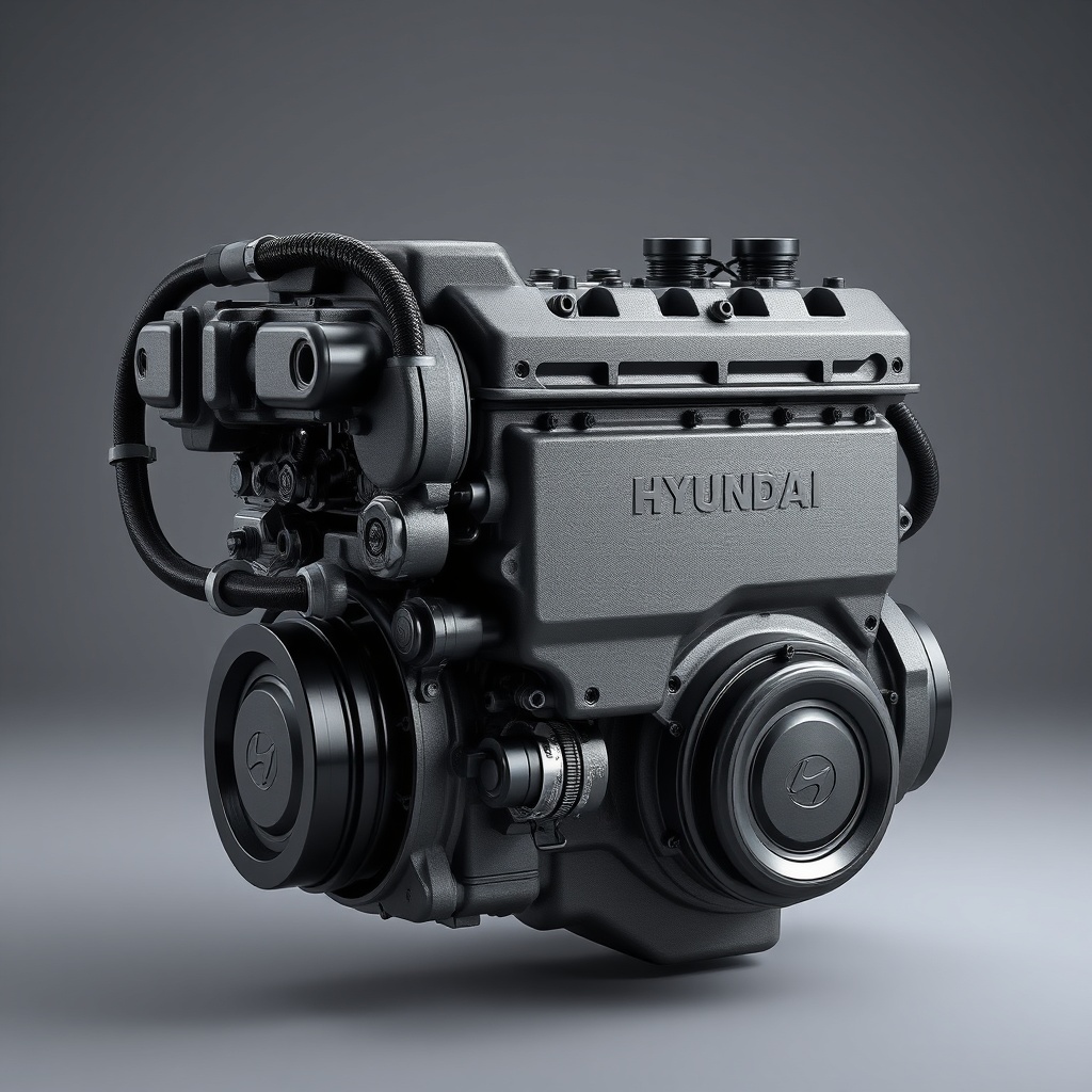Hyundai 50D-7E motor bölümü